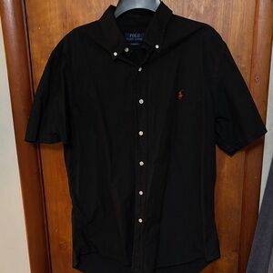 Ralph Lauren Polo short sleeve button down shirt black Large